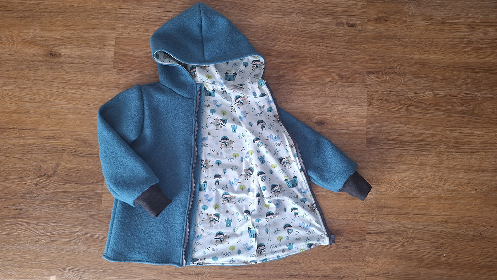 Wollwalk Jacke für Babys & Kinder mit Mütze & Loop – 3-teiliges Set