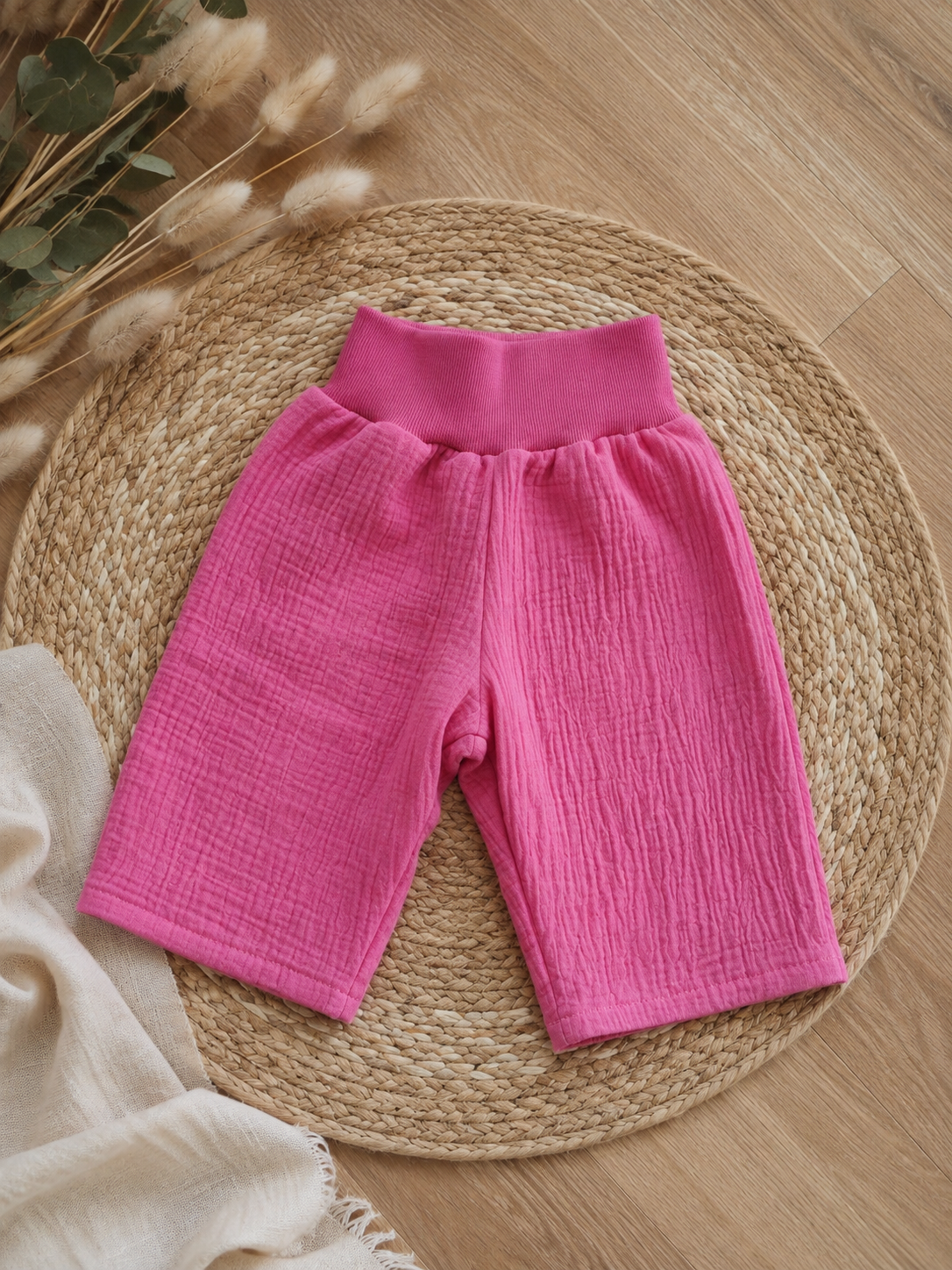 Kurze Bio- Musselinhose