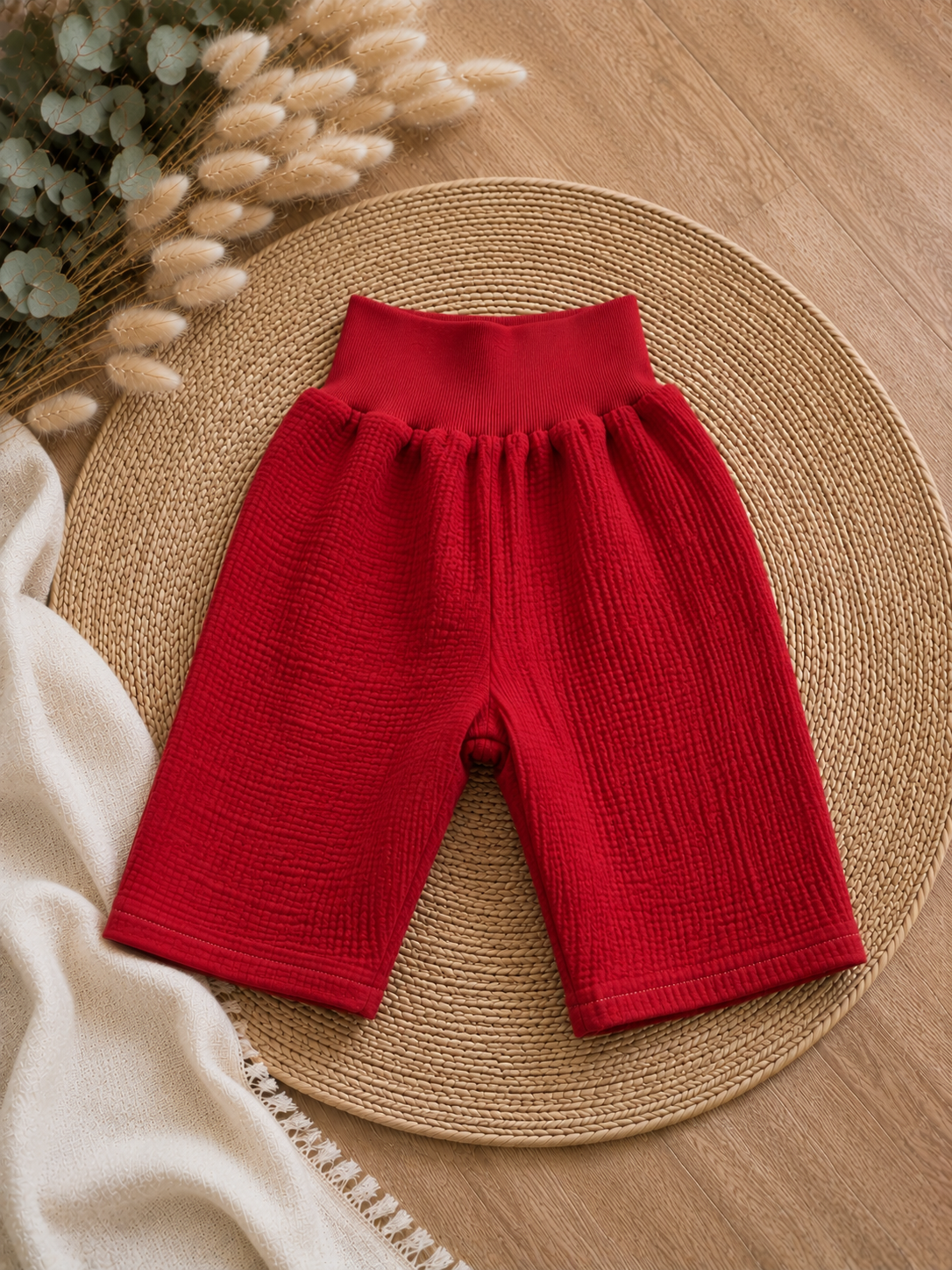Kurze Bio- Musselinhose