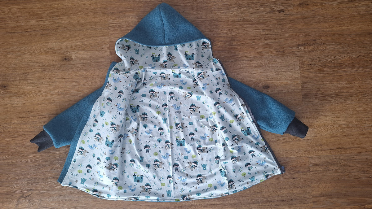 Wollwalk Jacke für Babys & Kinder mit Mütze & Loop – 3-teiliges Set