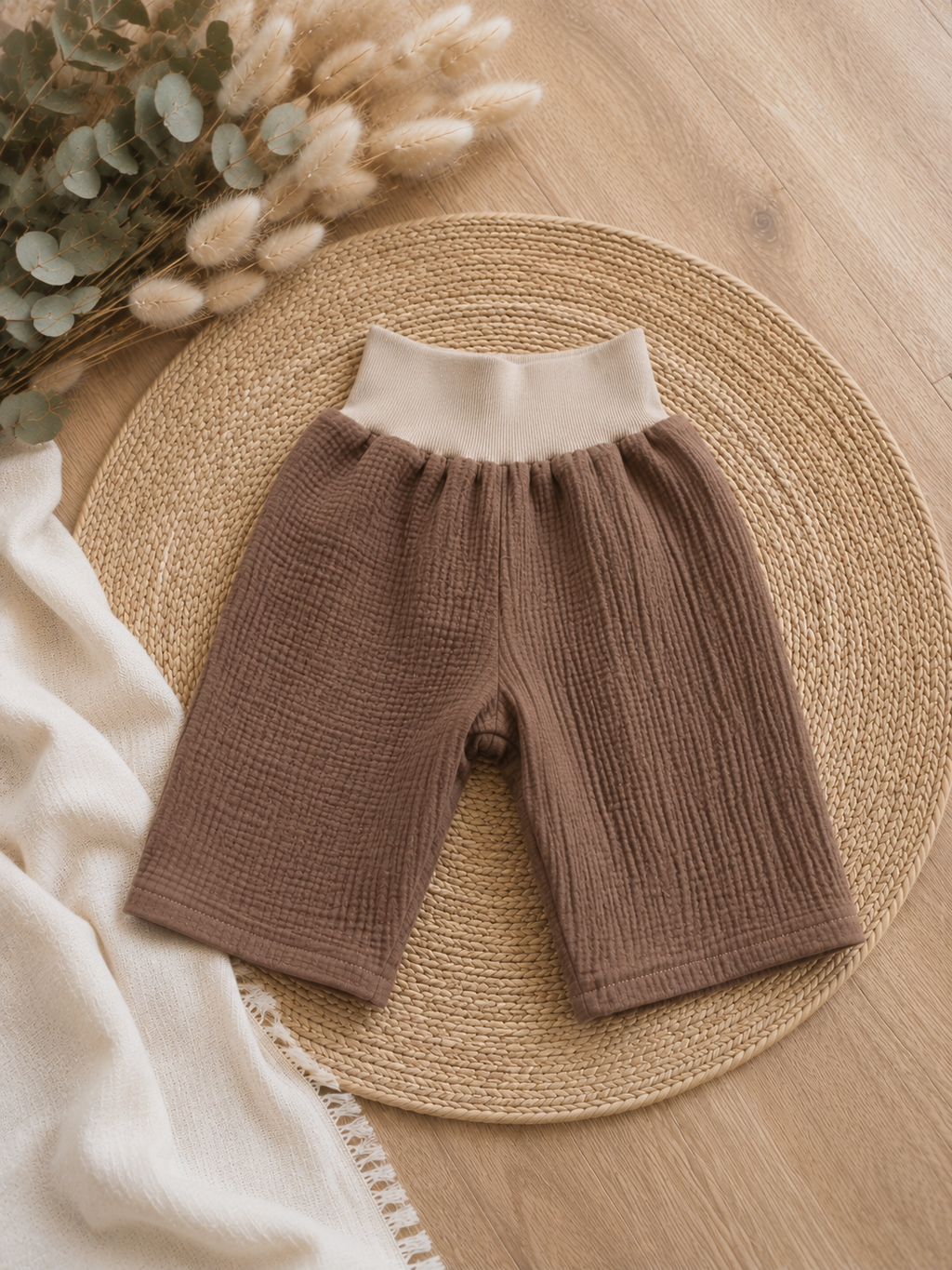 Kurze Bio- Musselinhose