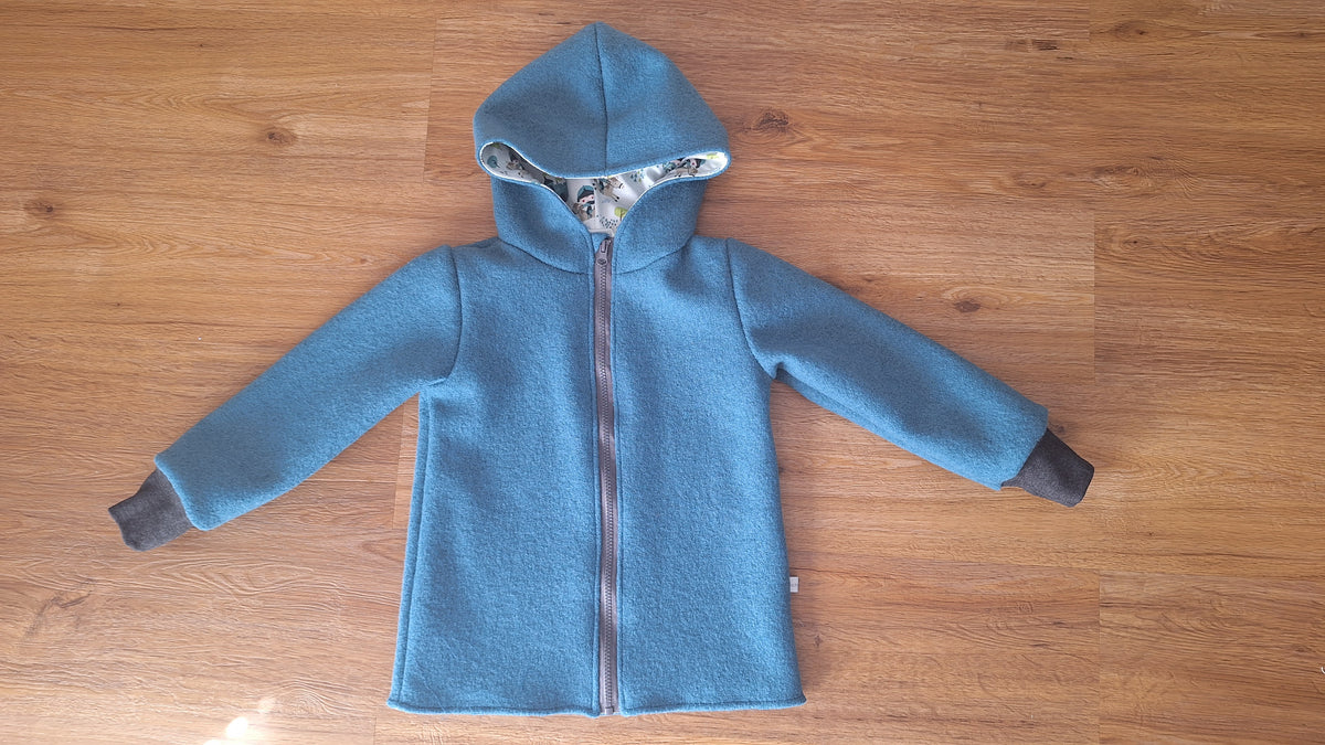 Wollwalk Jacke für Babys & Kinder mit Mütze & Loop – 3-teiliges Set